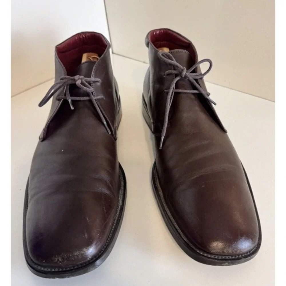 Bachrach Leather Chukka Boots Brown Lace Up Ankle Dress Shoes‎ 14 Preppy 48-05